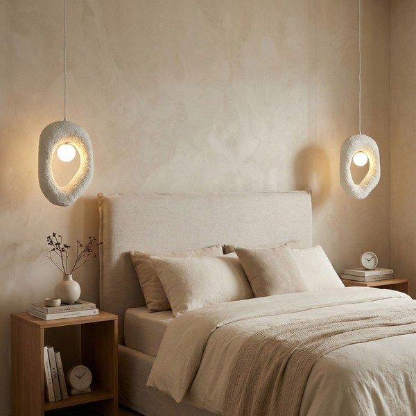 Valge metallist rippvalgusti Lore - Opviq lights-image-1
