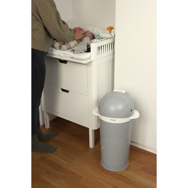 Tumehall plastikust mähkmete prügikast 25 l Whale - Kindsgut-image-3