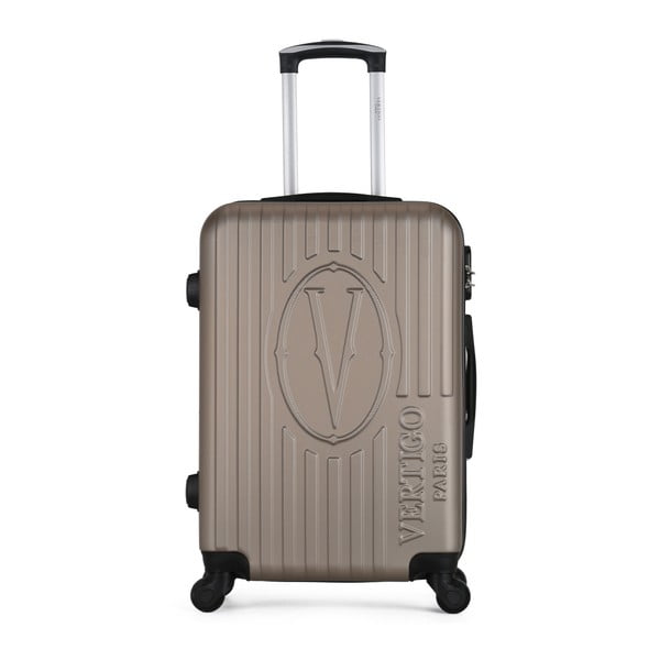 Hnědobéžový cestovní kufr na kolečkách VERTIGO Valise Grand Cadenas Integre Malo, 47 x 72 cm