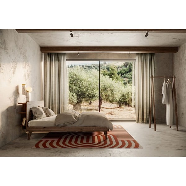 Pruun kaheinimesevoodi männipuidust, riiulidega 160x200 cm Retreat - Karup Design-image-1