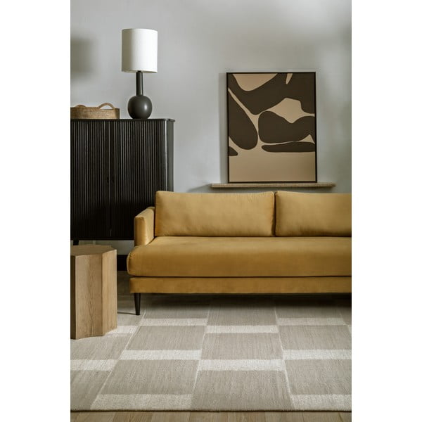 Hallikasbeež villane vaip 133x190 cm Agnus Pavement - Agnella-image-1