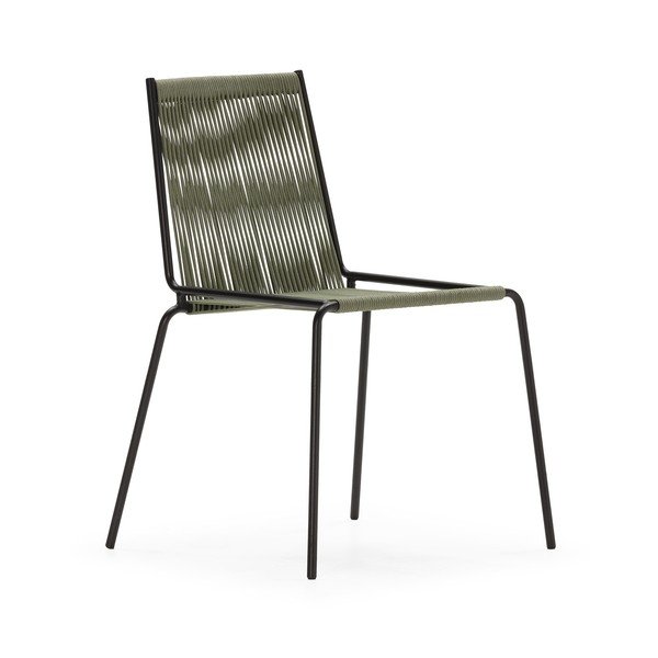 Rohelised metallist virnastatavad söögitoolid 2 tk komplektis Emily - Marckeric