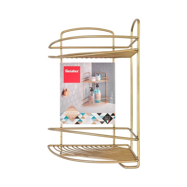 Kuldne terasest vannitoa nurgariiul Onda - Metaltex-image-2