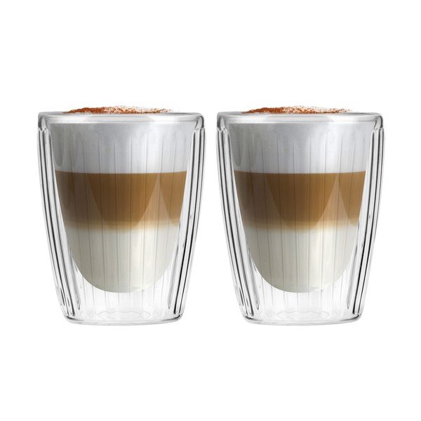 2 klaasist kruusid cappuccino jaoks (250 ml) komplektis Livio Duo - Vialli Design