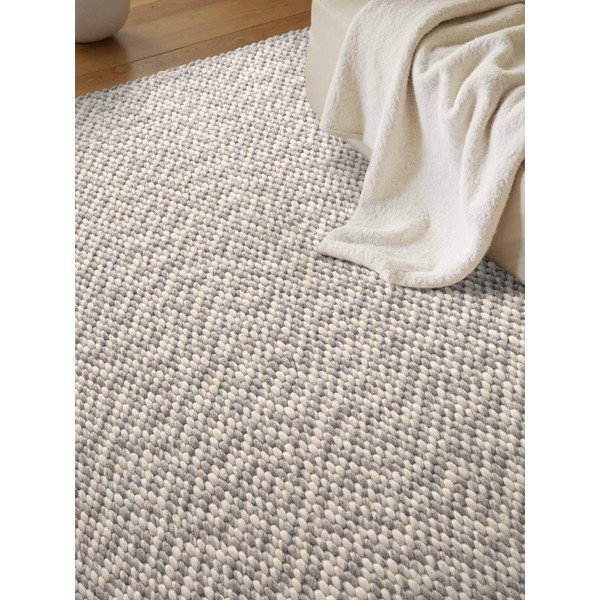 Helehall/kreemikas käsitsi kootud villane vaip 160x230 cm Lyon Beans - Elle Decoration-image-3