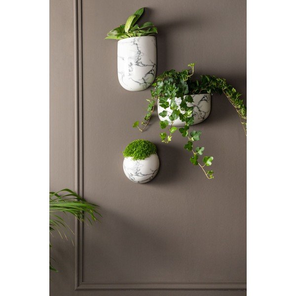 Keraamiline marmorist seina istutuspott Oval - PT LIVING-image-1