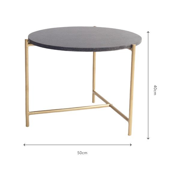 Mustast marmorist kohvilaud Velvet Atelier, ø 50 cm - Really Nice Things-image-4