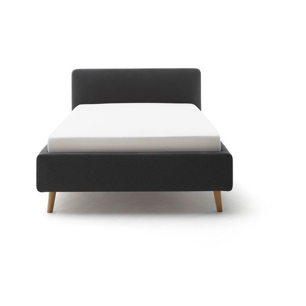 Antratsiitne polsterdatud üheinimesevoodi ilma voodipõhjata 120x200 cm Mattis – Meise Möbel-image-3