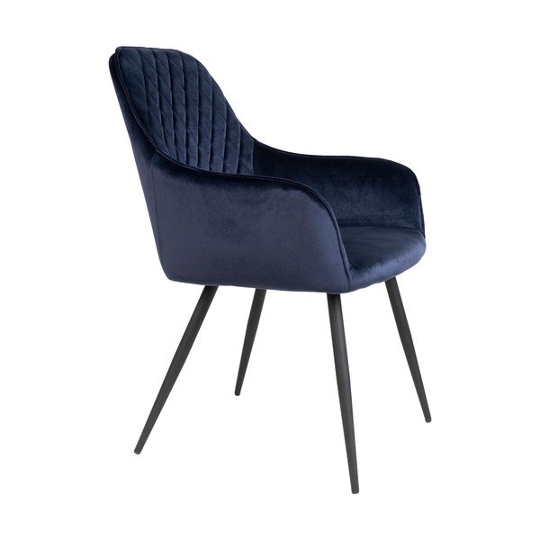 Sinised sametist söögitoolid 2-st komplektis Harbo - House Nordic-image-3