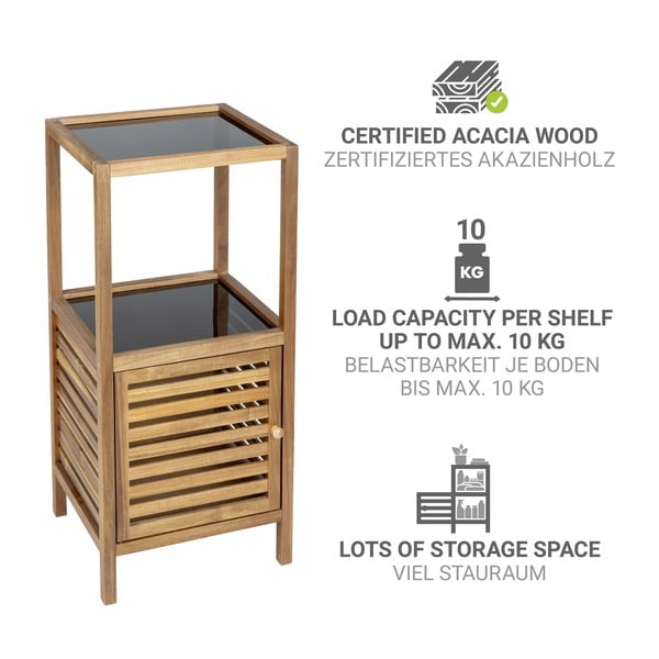 Akaatsiapuust vannitoakapp 39,5x86 cm Fondi - Wenko-image-2