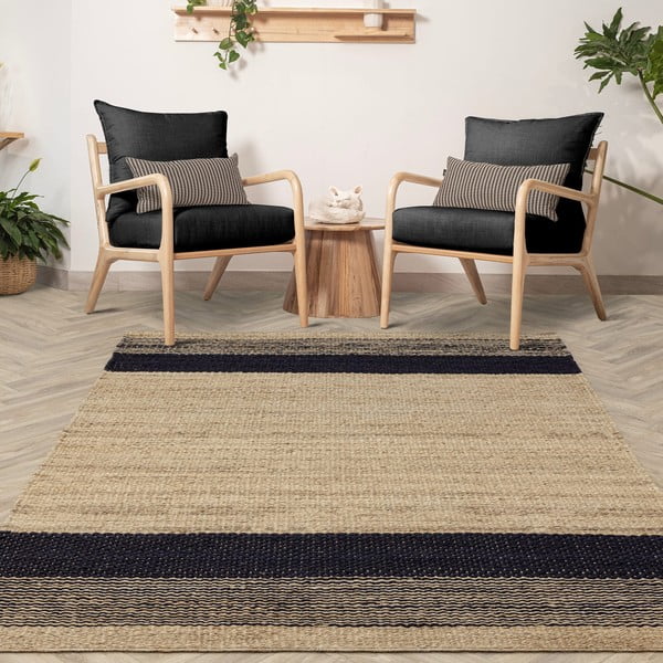 Must-beež kahepoolne džuudist vaip 120x170 cm Cedar - Asiatic Carpets-image-1