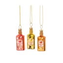 Klaasist käsitsi valmistatud jõulukaunistused 3tk komplektis ø 3cm Gin Bottle - Sass & Belle