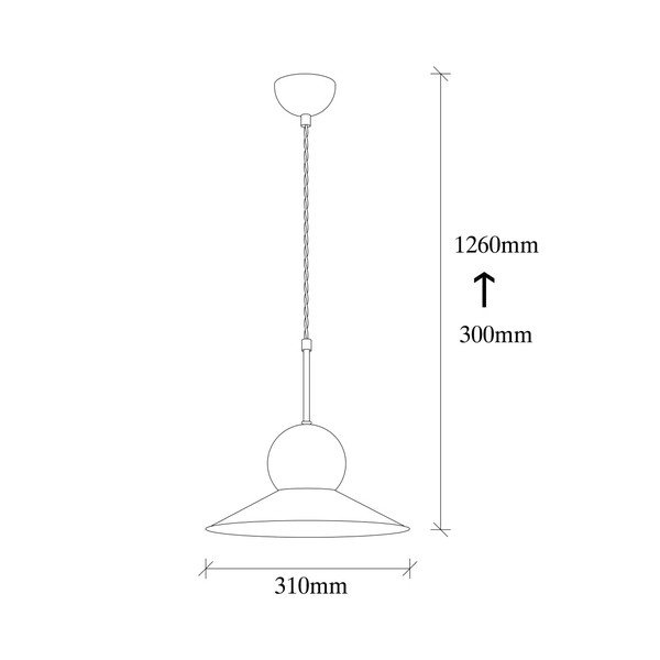 Must rippvalgusti metallvarjuga – Opviq lights-image-4