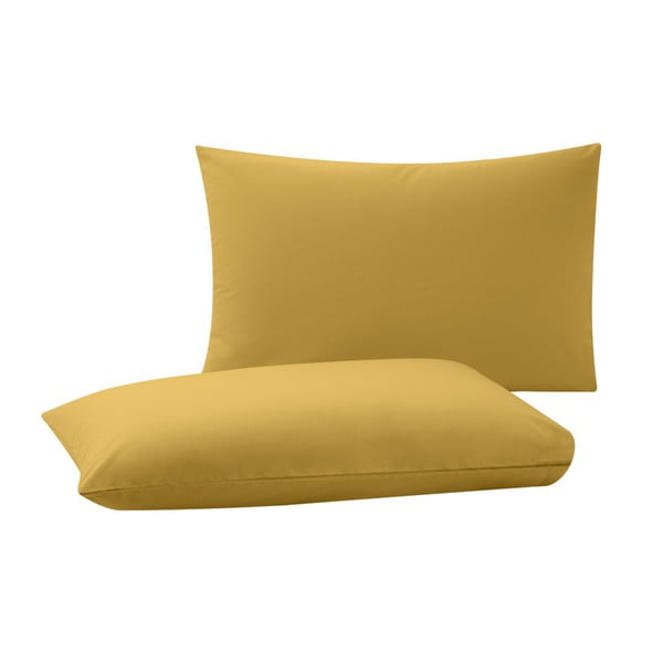 Sada 2 žlutých povlaků na polštáře Bella Maison Basic, 50 x 70 cm
