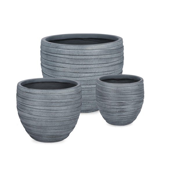 Lillepotid komplektis 3 tk ø 46 cm Strips - Bizzotto