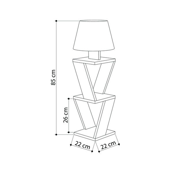 Valge vabalt seisev lamp Valge Kozena - Decortie-image-2