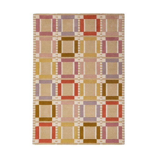 Käsitsi kootud villane vaip naturaalses värvitoonis 140x200 cm Quadro Wool - Flair Rugs