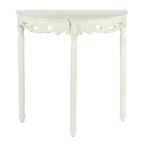 Bílý odkládací stolek Ixia Antique