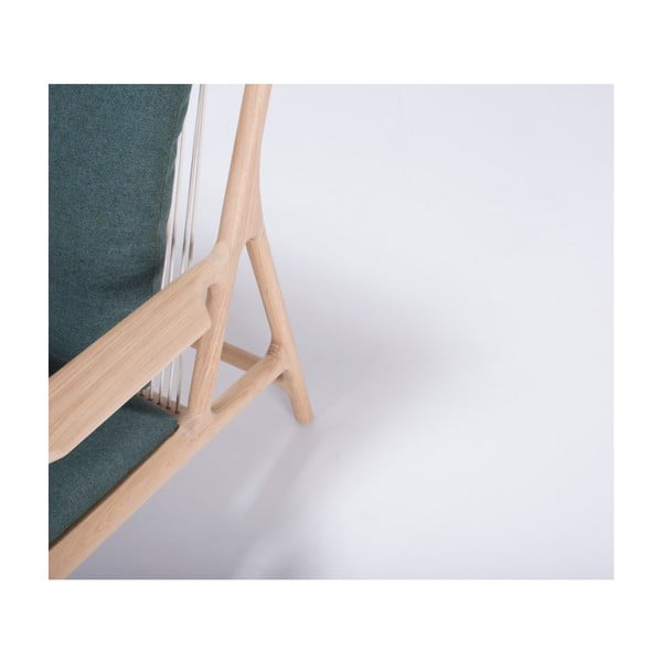 Tammepuust tugitool rohelise tekstiilist istmega Dedo - Gazzda-image-3