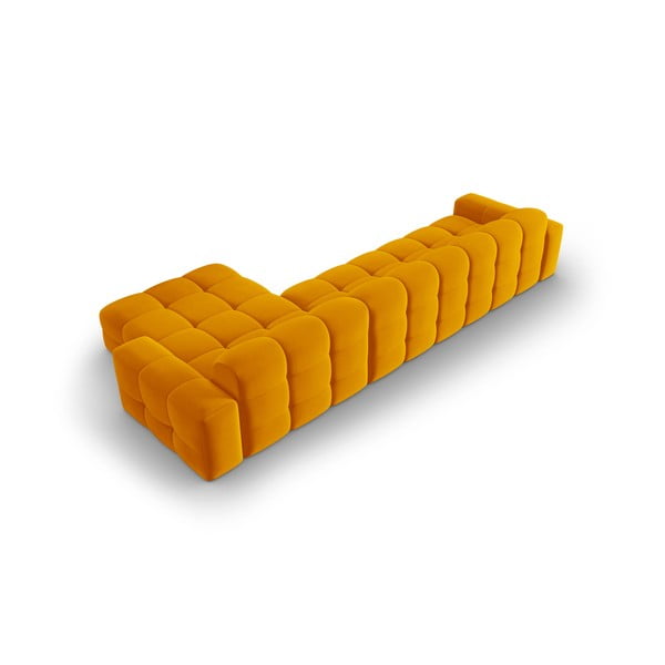 Ookerkollane sametne nurgadiivan (paremas nurgas) Kendal - Micadoni Home-image-4