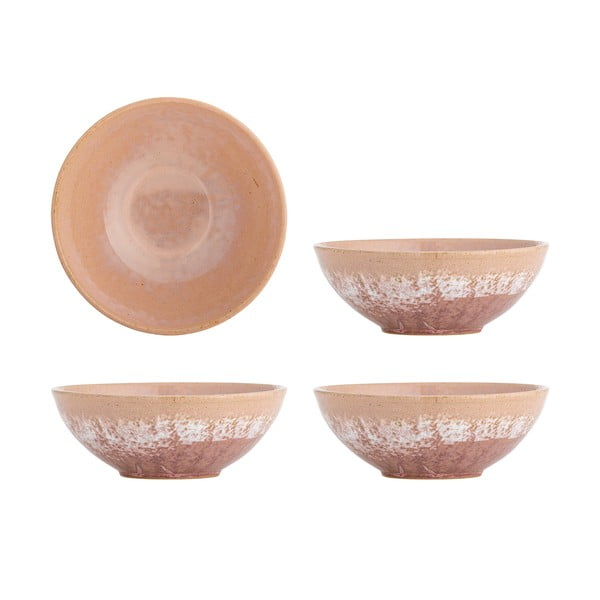 Lõhevärvi kivikeraamikast kausid 4tk komplektis 890 ml Darlene - Bloomingville