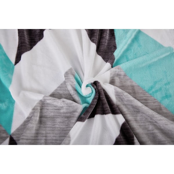 Hall-türkiissinine mikroplüüsist voodipesu üheinimesevoodile 140x200 cm Abstract - My House-image-1