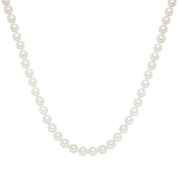 Bílý perlový náhrdelník Perldesse, ⌀ 0,8 x délka 40 cm