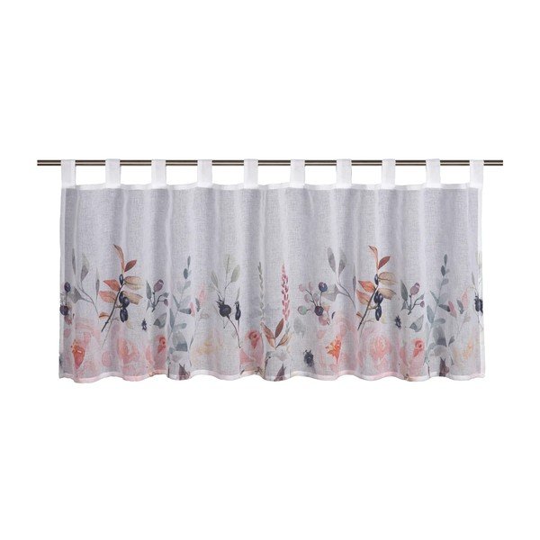Valge kardin 135x45 cm Floral - Sehlbach