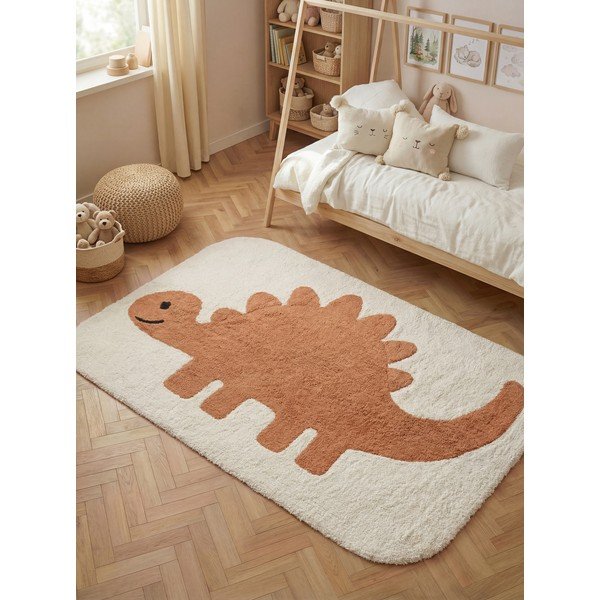 Oranž/kreemikas pestav/käsitsi kootud puuvillane lastevaip 140x200 cm Snuggle Doro - Hanse Home-image-1