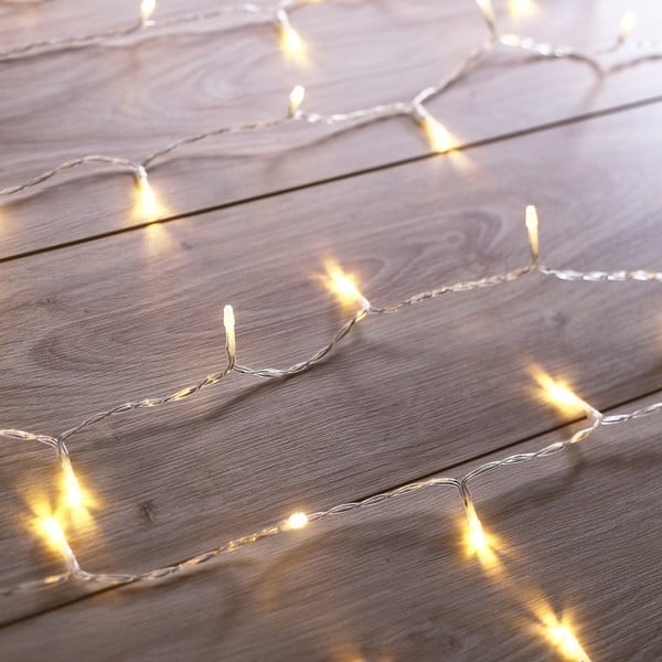 LED läbipaistev valgusketi pikendus jõuludeks, 200 valgustit, pikkus 1 m - DecoKing