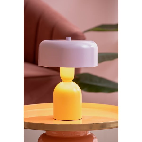 Kollane-lilla lauavalgusti (kõrgus 24 cm) Double Funky – Leitmotiv-image-1