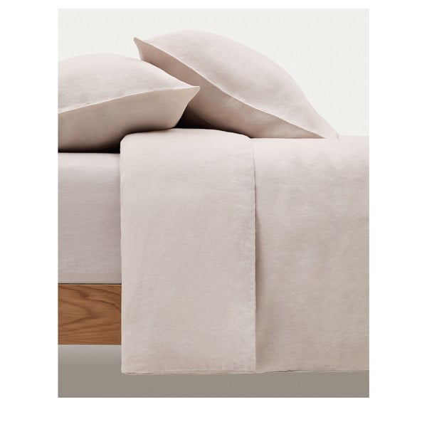 Hallikaspruun puuvillane lina 180x200 cm Simmel - Kave Home-image-3