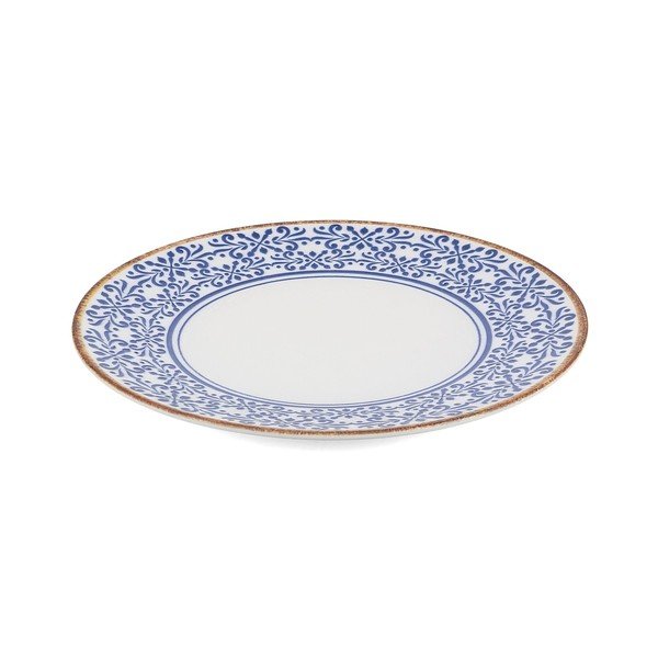 Valge/sinine portselanist serveerimistaldrik ø 32 cm Azul - BonBistro-image-2