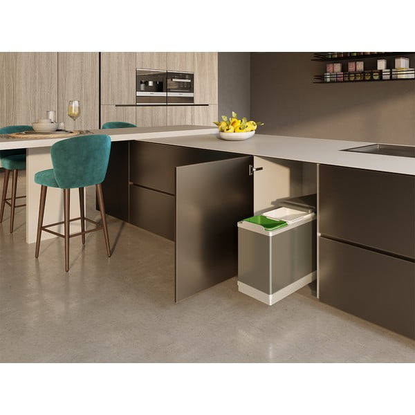 Plastikust prügikast sorteeritud jäätmete jaoks / sisseehitatud 25 l Tower - Elletipi-image-1