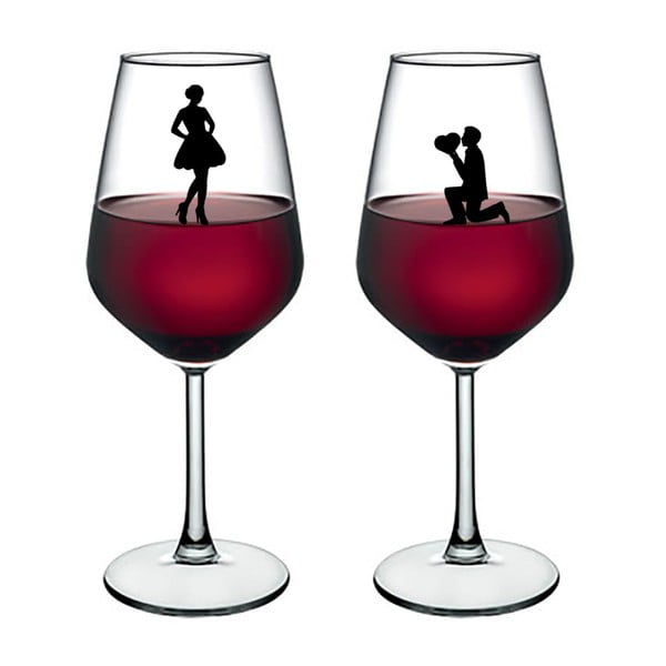 Sada 2 sklenic na víno Vivas Lovers, 345 cm