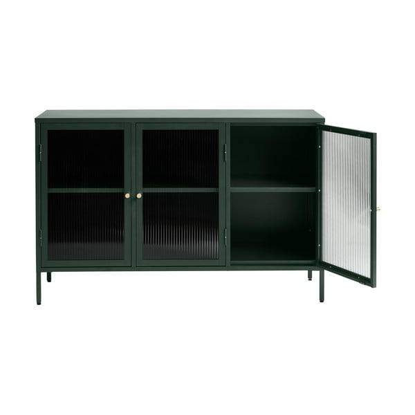 Roheline metallist vitriin Bronco, kõrgus 85 cm - Unique Furniture-image-3