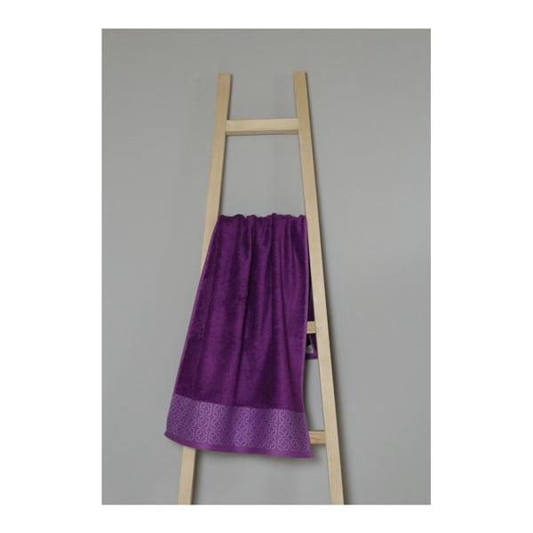 Fialový ručník z bavlny a bambusu My Home Plus Spa, 50 x 100 cm