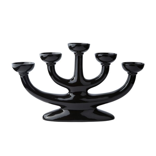 Svícen Black Ceramic, 30 cm