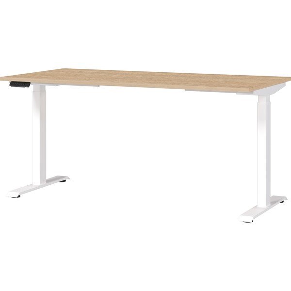 Reguleeritav töölaud elektriliselt reguleeritava kõrguse ja tammepuust pealispinnaga 80x160 cm Jet - Germania