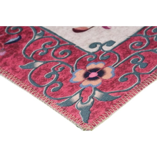 Punane ja kreemikas pestav vaip 150x80 cm - Vitaus-image-2