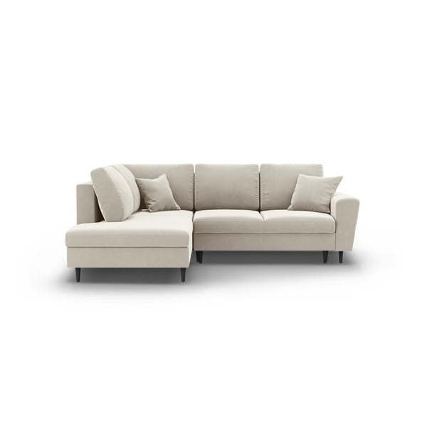 Beež sametist panipaigaga nurgadiivanvoodi (vasak nurk/"L"-kujuline) Kyoto - Cosmopolitan Design