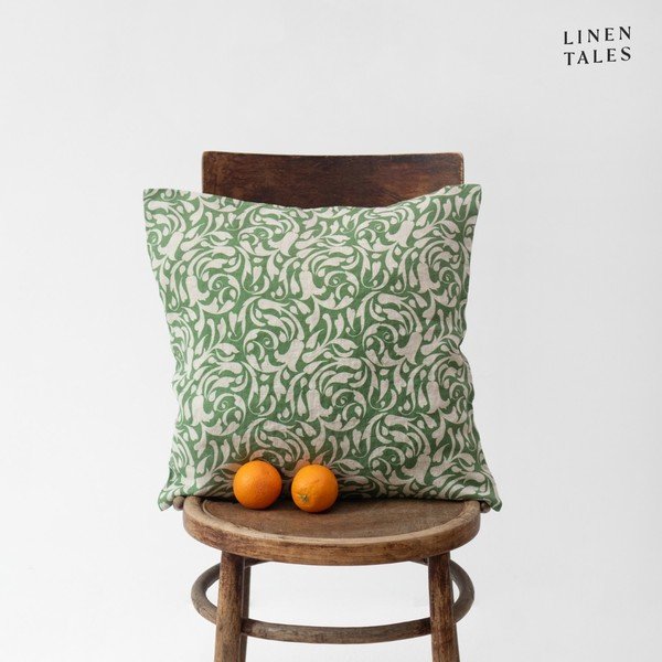 Linane padjakate 45x45 cm Evergreen Damask - Linen Tales
