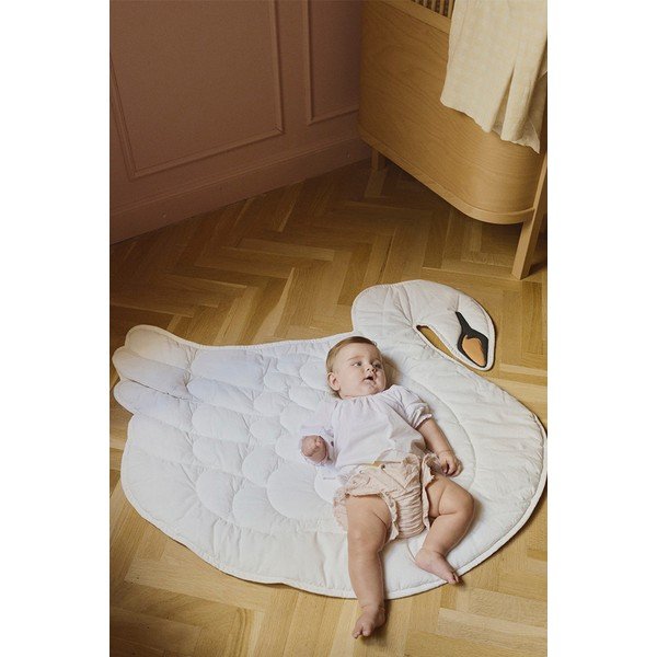 Kreem laste mängumatt 100x110 cm Swan - Lorena Canals-image-1