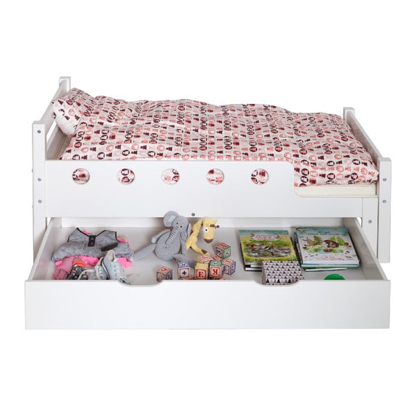 Valge sahtel lastevoodi alla 70x140 cm White Junior - Flexa-image-1
