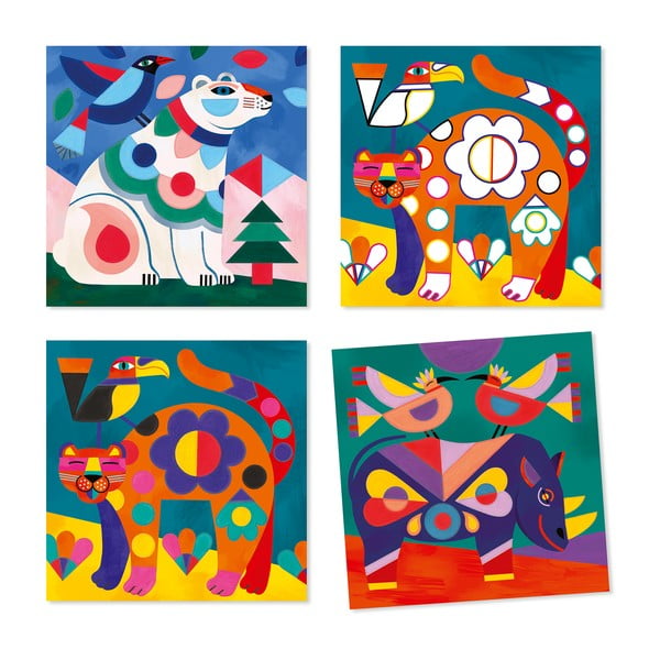 Värvimislehtede komplekt koos akvarellidega Vivid - Djeco