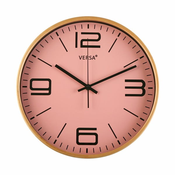 Nástěnné hodiny Versa Light Pink