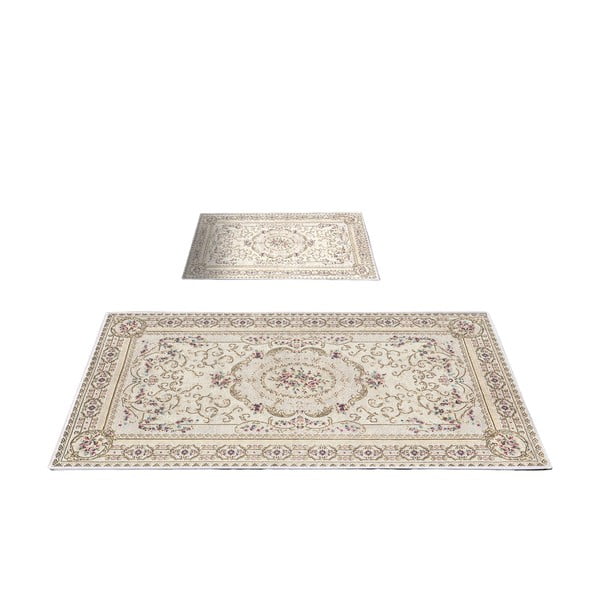 Pruunikas-beežid vannitoamatid 2tk komplektis 60x100 cm - Foutastic