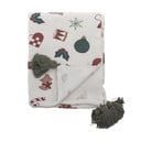 Valge jõulumotiiviga pleed 130x160 cm Yule - Bloomingville