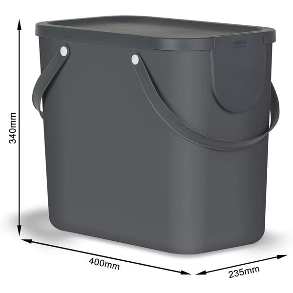 Ringlussevõetud plastist prügikast 25 l Albula - Rotho-image-3