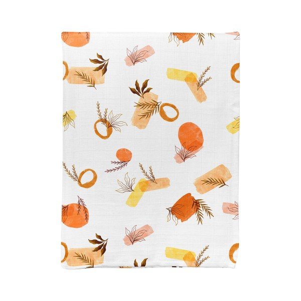 Valge musliinist beebitekk 75x100 cm Rhapsody - Mijolnir